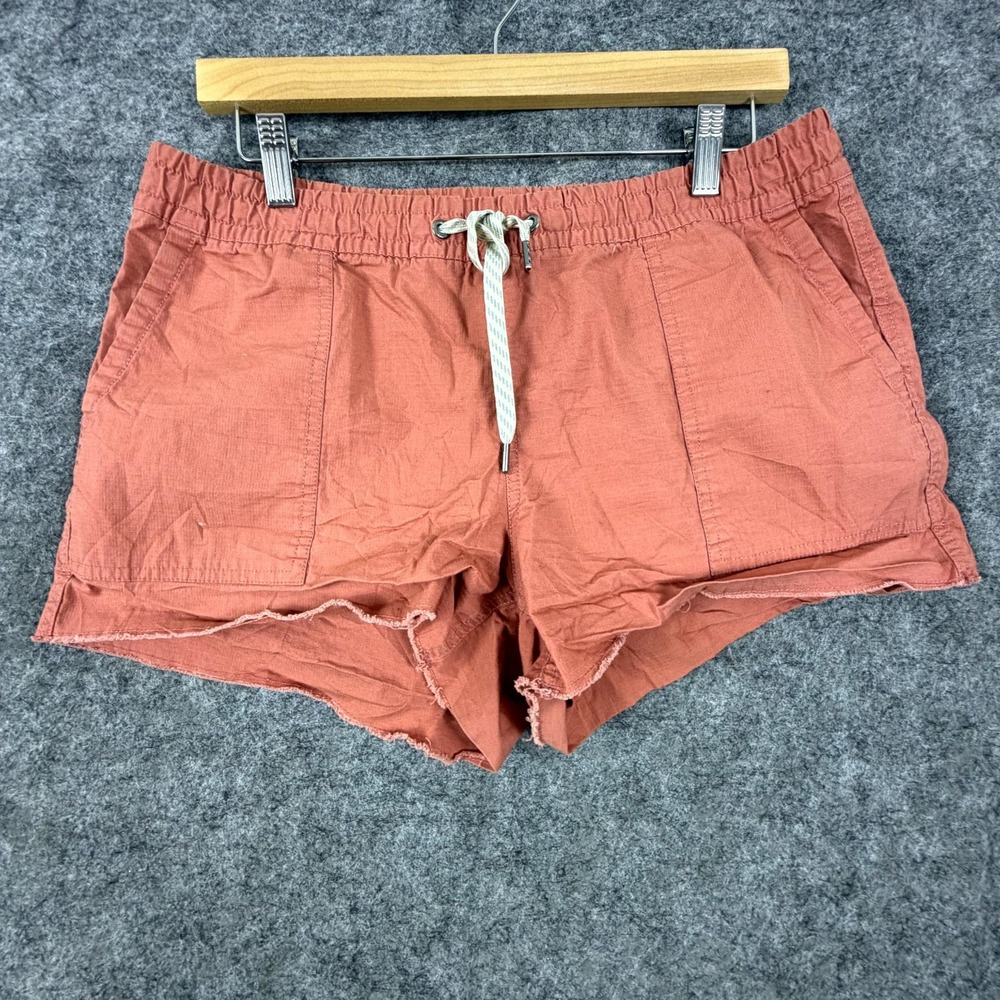Vuori The Rise The Shine Shorts Women Medium Peach Burnt Ripstop Raw Hem